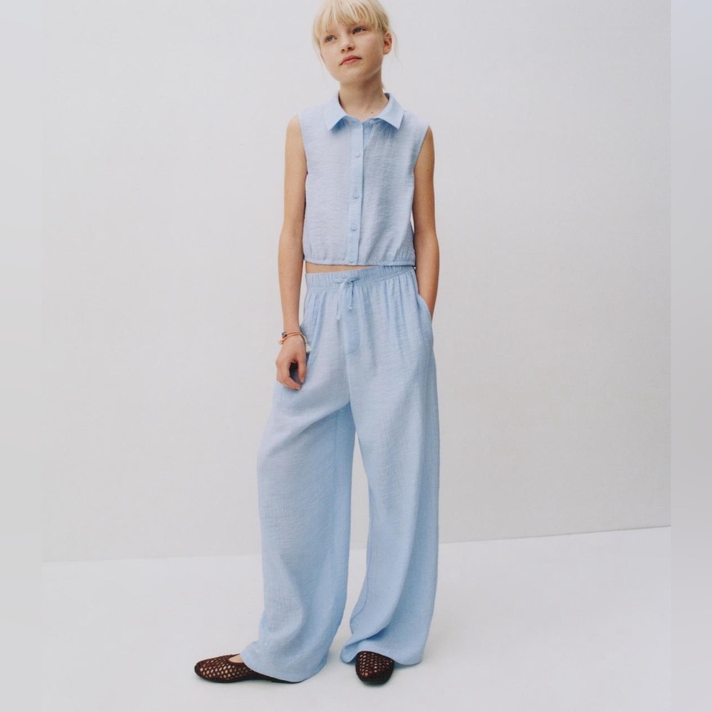 Zara girl wrinkled effect outfit